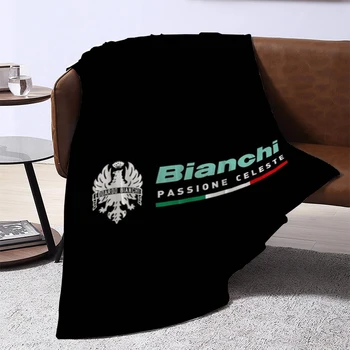 Плед Bianchi, покрывало, покрывала для декоративного дивана, Пушистые мягкие одеяла и накидки, Пушистое летнее одеяло, кровать с двойным логотипом
