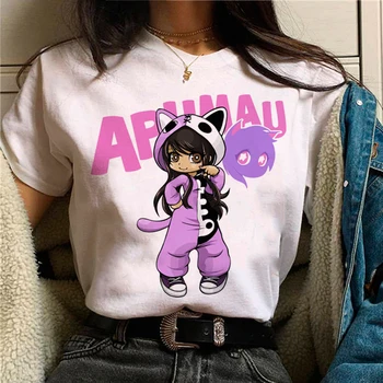 Женская футболка Aphmau, футболка harajuku, женская дизайнерская одежда с комиксами y2k