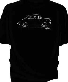 Оригинальная футболка с художественным эскизом классического автомобиля, Morris Minor