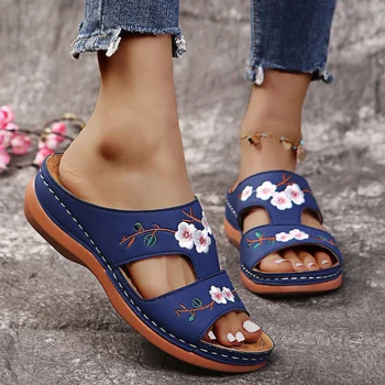 Женские весенне-летние сандалии, женская обувь с открытым носком, пляжные женские сандалии, однотонные женские тапочки, уличная обувь большого размера
