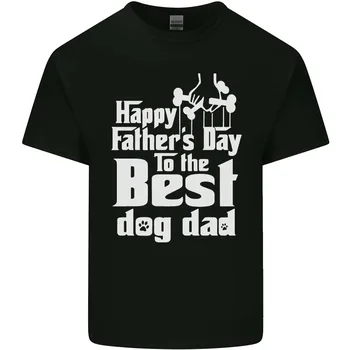 День отцов, Лучший собачий папа, забавная мужская хлопковая футболка, футболка-топ
