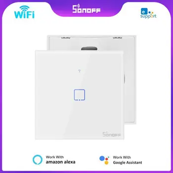 SONOFF TX Series T0 EU/ UK/ US Smart Switch Wifi Сенсорные выключатели Настенный выключатель света через Ewelink Alexa Google Home Пульт дистанционного управления