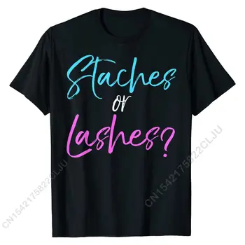 Усы или ресницы? Рубашка для мальчиков и девочек, розово-голубая, раскрывающая пол, топы, рубашка в стиле хип-хоп, хлопковые мужские футболки, дизайн