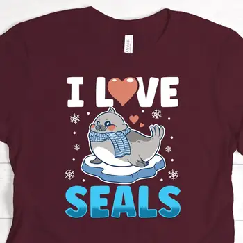 Подарок для любителей морских котиков, одежда для любителей океана, футболка для владельцев водных животных, футболка для морских обитателей, лучший подарок / футболка