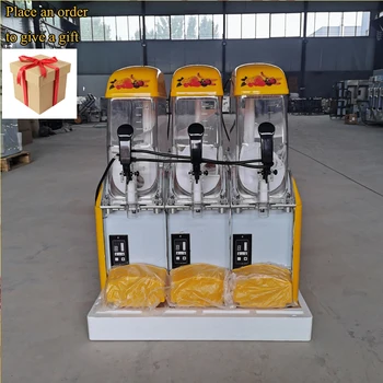Высокопроизводительная коммерческая машина для приготовления замороженных напитков с тремя цилиндрами, машина для приготовления клубничных коктейлей с высокой производительностью