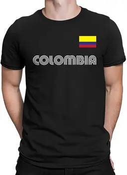 Мужская футболка из колумбийского футбольного трикотажа