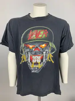 Футболка Slayer 1991, винтажная концертная футболка Tour 1991 Clash Of The Titans