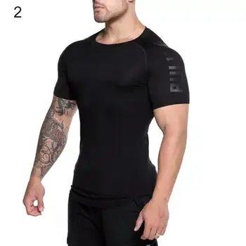 Мужская футболка, стильный компрессионный пуловер, спортивная одежда, мужская футболка для фитнеса, мужская одежда, футболка для фитнеса, спортивная футболка
