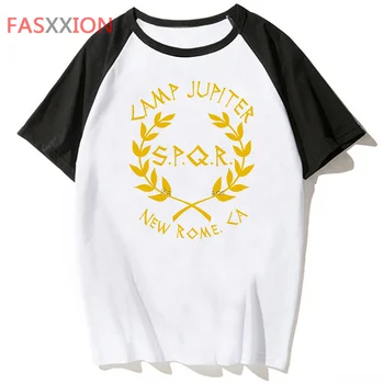 Футболки Percy Jackson, женская корейская мода, эстетическая гранжевая повседневная японская футболка, белая футболка, одежда для пары
