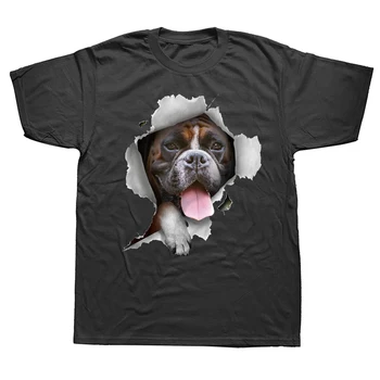Забавные футболки для владельцев собак-боксеров, хлопковая уличная одежда с графическим рисунком, подарки на день рождения, футболки в летнем стиле, мужская одежда