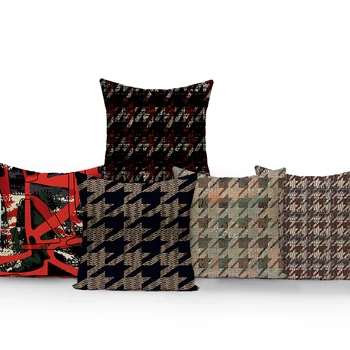 Подушки с геометрическими узорами, мультяшные декоративные подушки, чехол для подушки с абстрактным рисунком, декор для дома, диванные подушки, скандинавский чехол