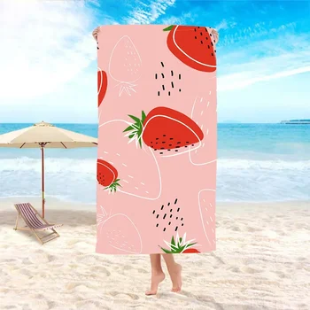 Пляжное полотенце Creative Fashion Fruit Series с принтом для плавания для взрослых, Солнцезащитный крем, шаль из приморской Богемии, домашнее банное полотенце