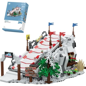 Набор для изготовления рождественского пряничного домика Рождественский деревенский дом Loz Creative Winter Ski Resort Building Blocks РОЖДЕСТВЕНСКИЙ подарок