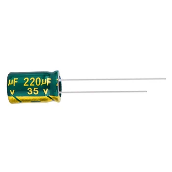 20шт 35V220UF 8*12 ММ Высококачественный Алюминиевый электролитический конденсатор 220 МКФ 35 В С низким ESR/импедансом высокой частоты 8*12 Мм 20%