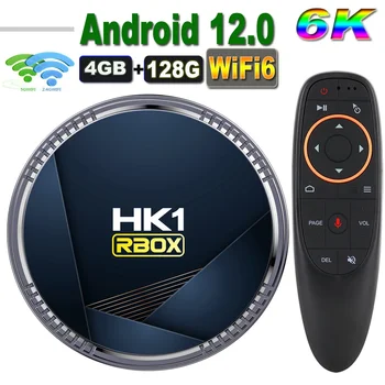 HK1 RBOX H8 Android 12 TV Box Allwinner H618 6K 2.4G 5G Wifi 6 4GB 128G 64GB 32GB 16G BT5.0 Глобальный медиаплеер Приемник HK1rbox