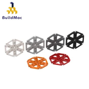 BuildMoc 10ШТ Собирает Частицы 64566x6 Шестиугольных Пластинчатых Кирпичных Строительных Блоков, Сменные Высокотехнологичные Детали, Игрушки, Подарок Для Детей